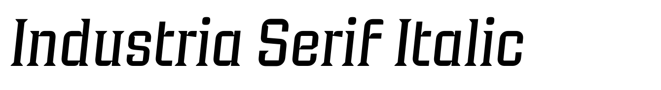 Industria Serif Italic